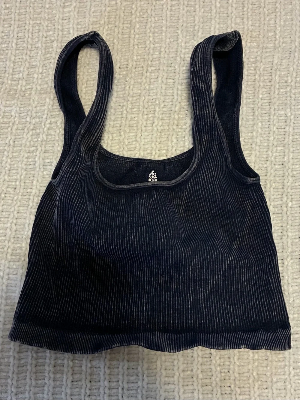 🆕 NWOT Free People Happiness Runs Square Neck Ribbed Top
